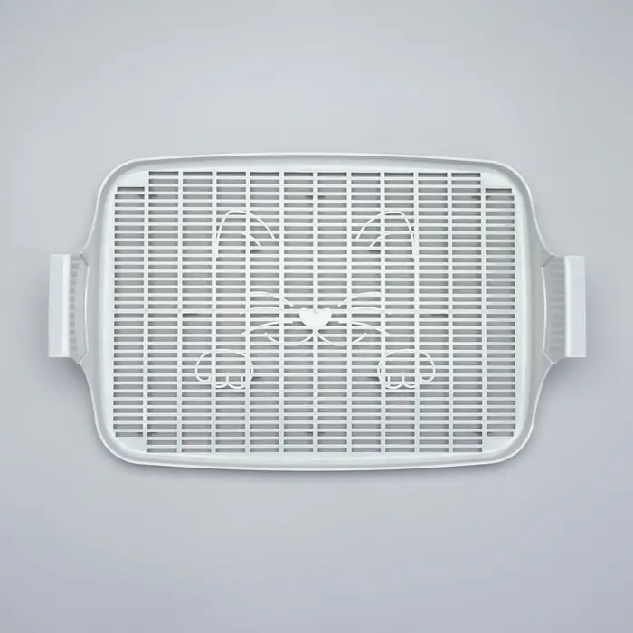 Туалет с сеткой,44&times;33&times;11.5 см, серый