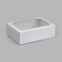Коробка самосборная с окном, белая, 31 х 22 х 9,5 см