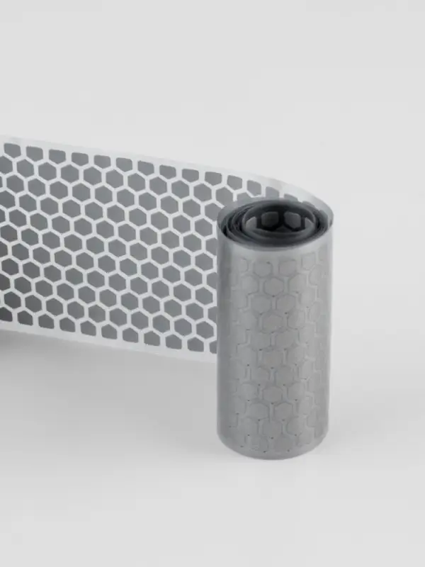 Светоотражающая лента-термонаклейка &laquo;Соты&raquo;, 5.5 см, 1 &plusmn; 0.1 м, цвет серый