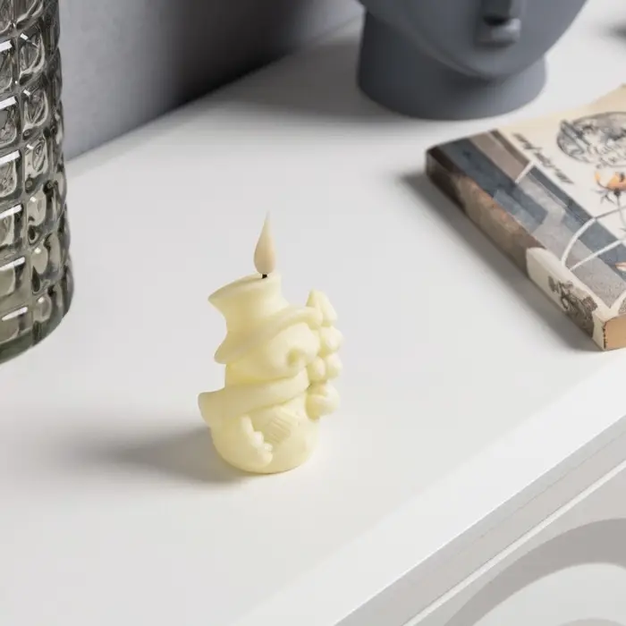 Светодиодная фигура &laquo;Снеговик&raquo; 7&times;12.5&times;5.5 см, пластик, от батареек AG13&times;3, свечение тёплое белое