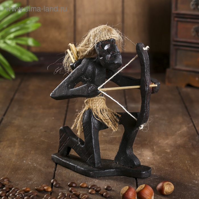 Сувенир «Абориген-лучник», 14×15×6 см, дерево Сувенир «Абориген-лучник», 14×15×6 см, дерево