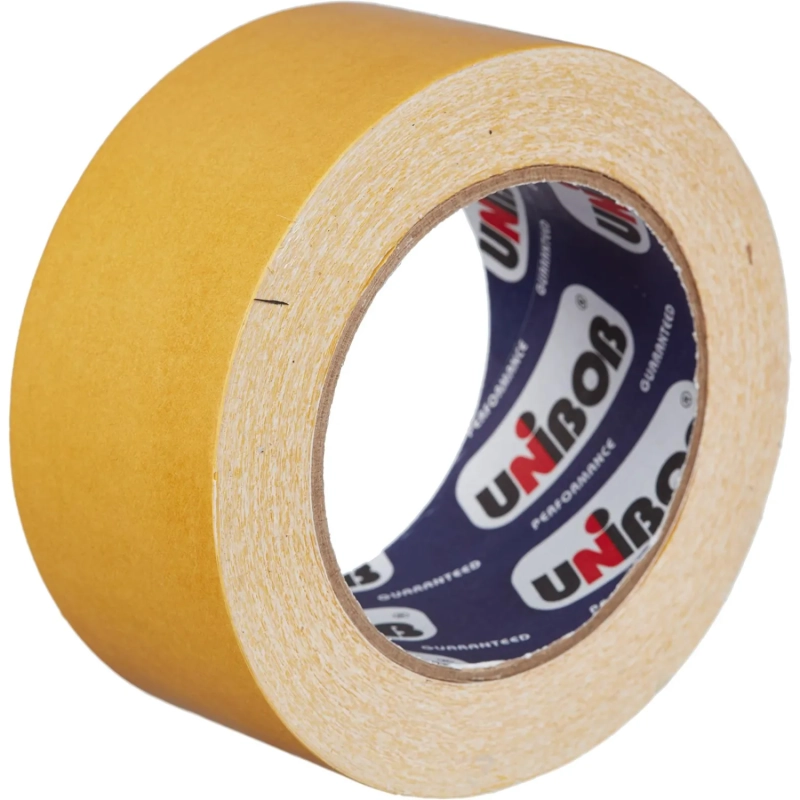 Клейкая лента двухсторонняя 50ммх25м Unibob (ткань)