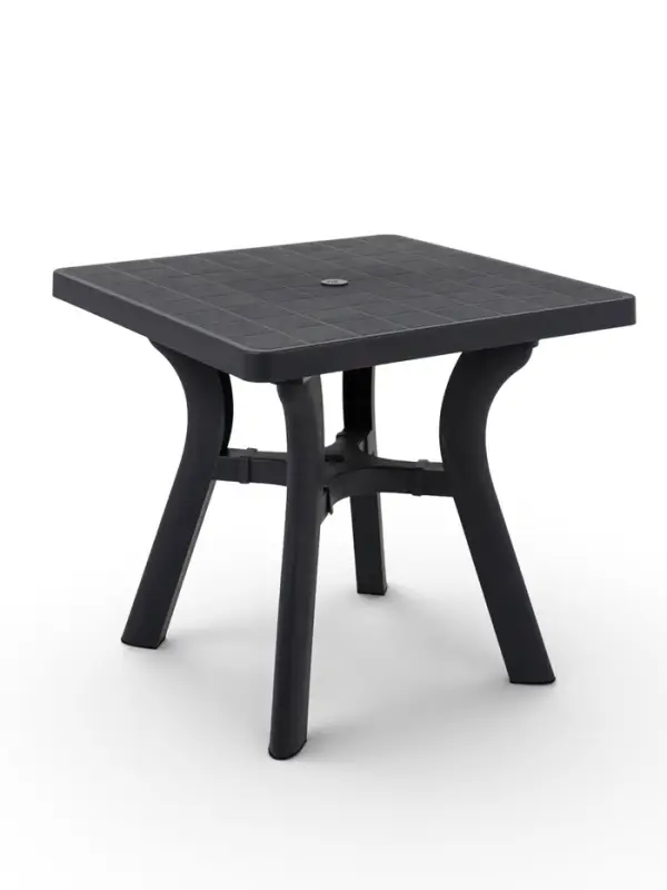 Стол садовый &laquo;Атлант&raquo;, 80&times;80&times;76.5 см, квадратный, пластиковый, цвет графитовый