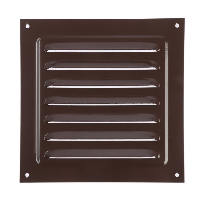 Решетка вентиляционная ZEIN Люкс РМ1717КР, 175 х 175 мм, с сеткой, металлическая, коричневая Решетка вентиляционная ZEIN Люкс РМ1717КР, 175 х 175 мм, с сеткой, металлическая, коричневая