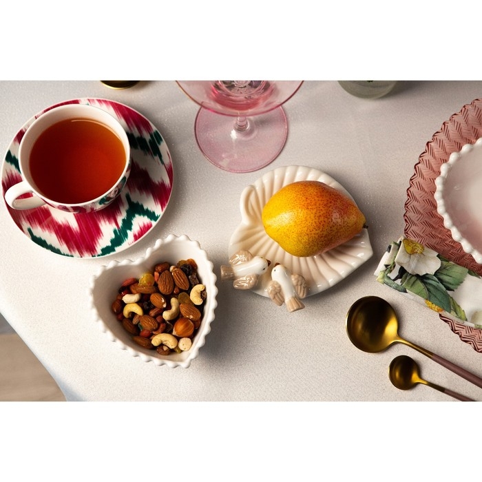 Соусник фарфоровый Magistro «Сердце», 260 мл, d=11,5, цвет белый Соусник фарфоровый Magistro «Сердце», 260 мл, d=11,5, цвет белый