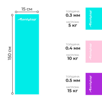 Набор эспандеров ленточных ONLYTOP: нагрузка 5, 10, 15 кг, 3 шт., 150х15 см, цвета МИКС