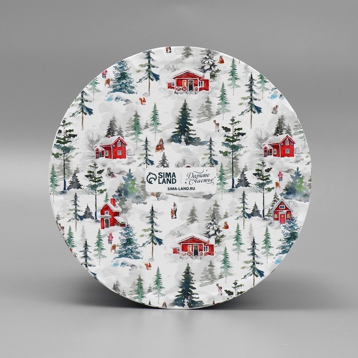 Коробка подарочная круглая «Подарок для тебя», 14 х 16 см, Новый год Коробка подарочная круглая «Подарок для тебя», 14 х 16 см, Новый год