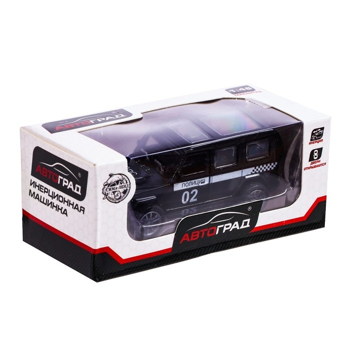Машина металлическая «Полиция», 1:48, инерция, открываются двери, цвет чёрный Машина металлическая «Полиция», 1:48, инерция, открываются двери, цвет чёрный