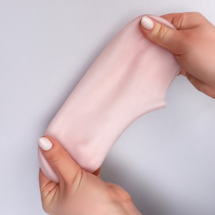 Носочки для педикюра, силиконовые, размер универсальный, цвет розовый Носочки для педикюра, силиконовые, размер универсальный, цвет розовый