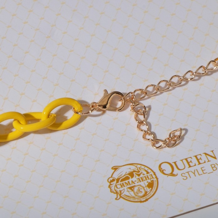 Чокер «Цепь» мультики, цвет жёлтый, L=37 см Чокер «Цепь» мультики, цвет жёлтый, L=37 см