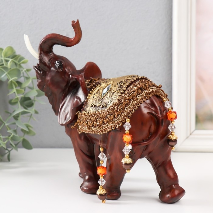 Сувенир полистоун Сувенир полистоун " Слон с попоной с бахромой" 20,5х17х8,5 см