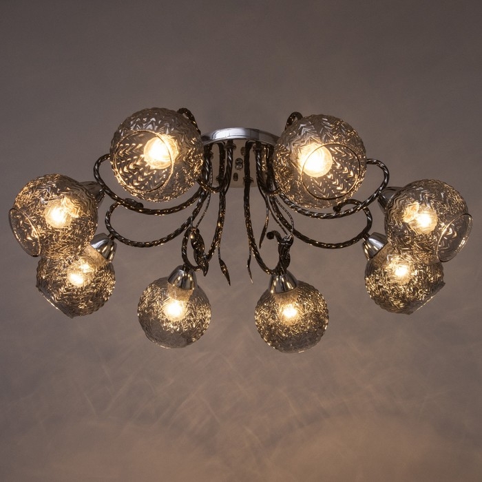 Люстра Люстра "Тереза" 8х40Вт Е27 Хром, черный хром 74х74х22см