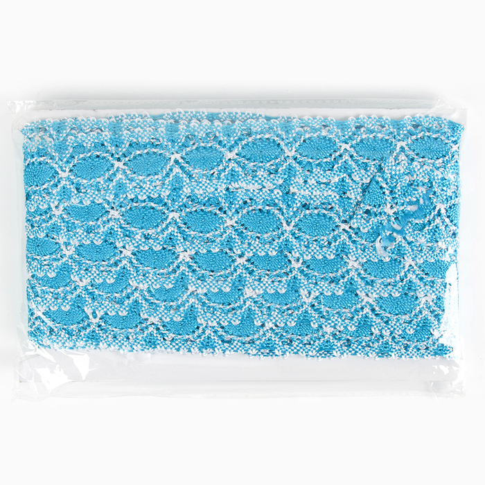 Тесьма плетёная, намотка по 20 метров, сине-белая Тесьма плетёная, намотка по 20 метров, сине-белая