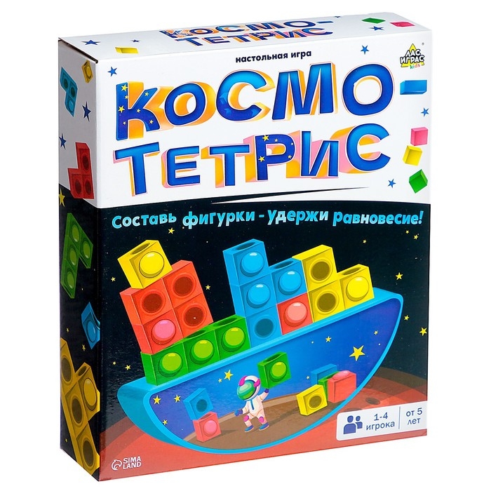 Настольная игра «Космо-тетрис», 1-4 игрока, 5+ Настольная игра «Космо-тетрис», 1-4 игрока, 5+