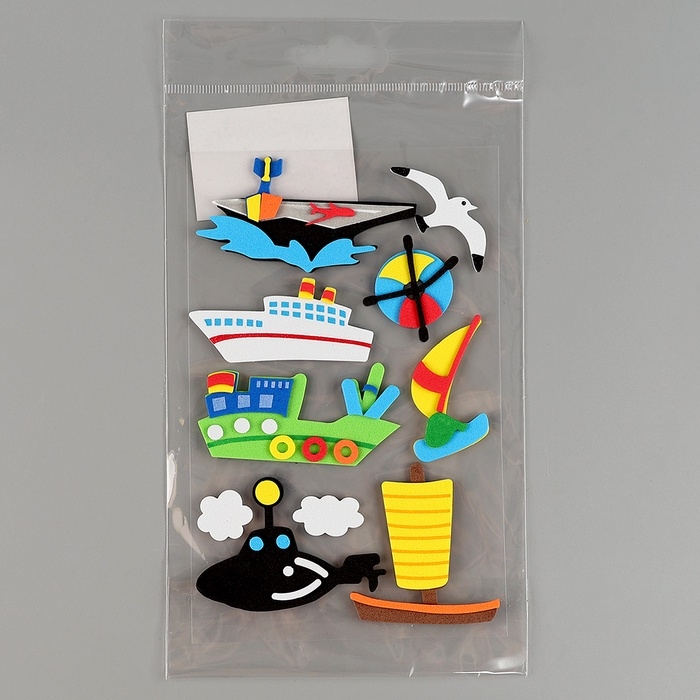 Набор наклеек из EVA  Набор наклеек из EVA "Водный мир", 10 шт