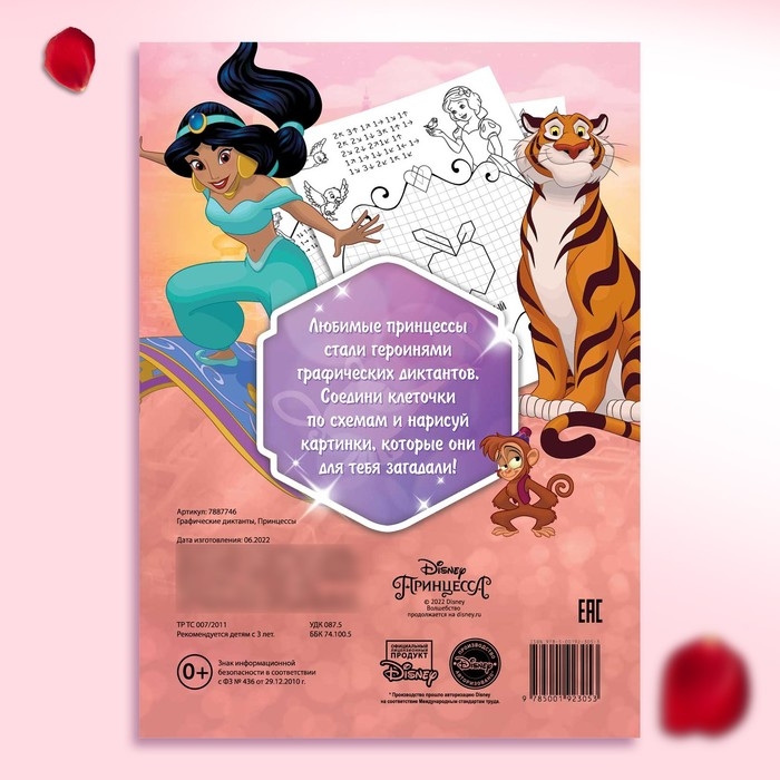 Графические диктанты, 24 стр., 17 × 24 см, Принцессы Графические диктанты, 24 стр., 17 × 24 см, Принцессы