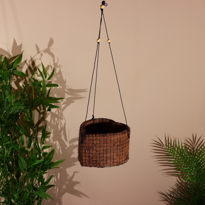 Кашпо подвесное Кашпо подвесное "Любо" кокосовое волокно 19х18х70 см