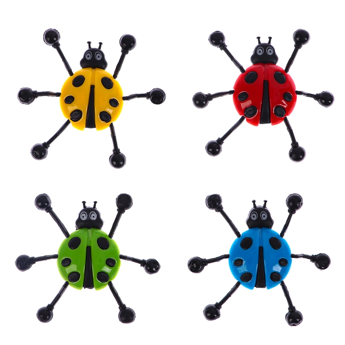 Липучка «Божья коровка», цвета МИКС, на блистере Липучка «Божья коровка», цвета МИКС, на блистере