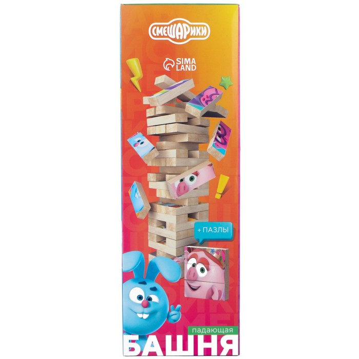Падающая башня + пазлы, Смешарики Падающая башня + пазлы, Смешарики