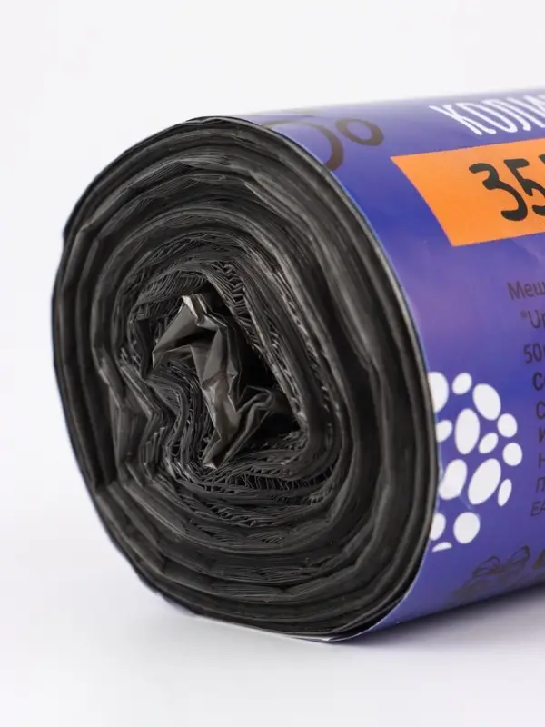 Мешки для мусора 35 л, ПНД толщина 10 мкм, 50 шт в рулоне, цвет черный Мешки для мусора 35 л, ПНД толщина 10 мкм, 50 шт в рулоне, цвет черный