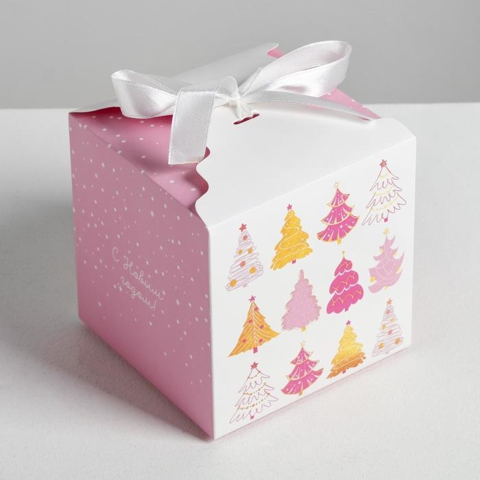 Коробка подарочная новогодняя складная «Чудеса», 12 х 12 х 12 см, Новый год Коробка подарочная новогодняя складная «Чудеса», 12 х 12 х 12 см, Новый год