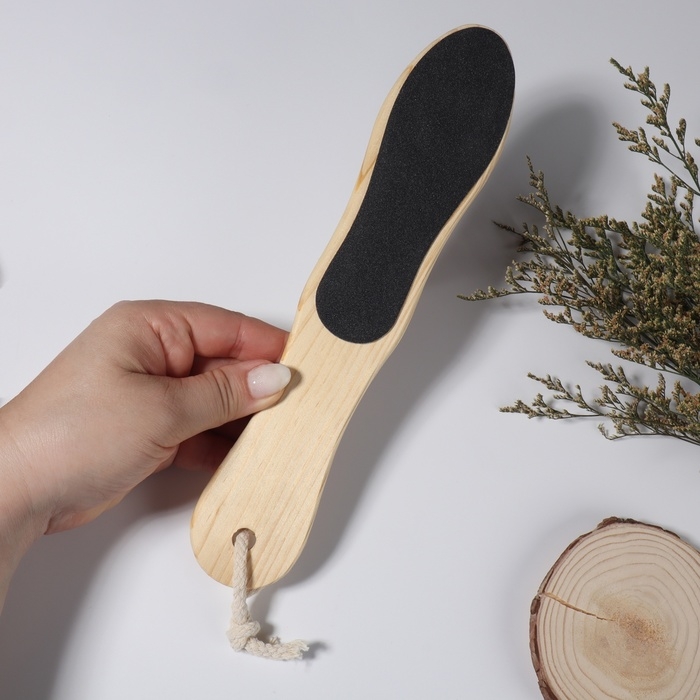 Пилка для ног, наждачная, двусторонняя, 27 см, деревянная Пилка для ног, наждачная, двусторонняя, 27 см, деревянная