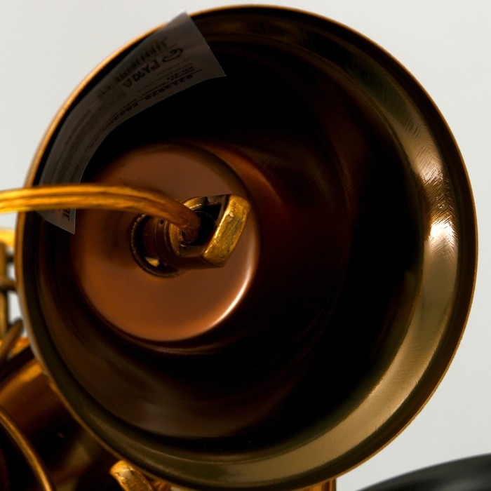 Люстра Люстра "Элимин" 3хЕ14 40Вт черно-золотой 56х75х56 см BayerLux