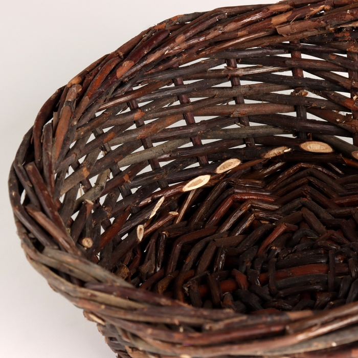 Кашпо плетеное, D23xH9см, коричневый, ива Кашпо плетеное, D23xH9см, коричневый, ива