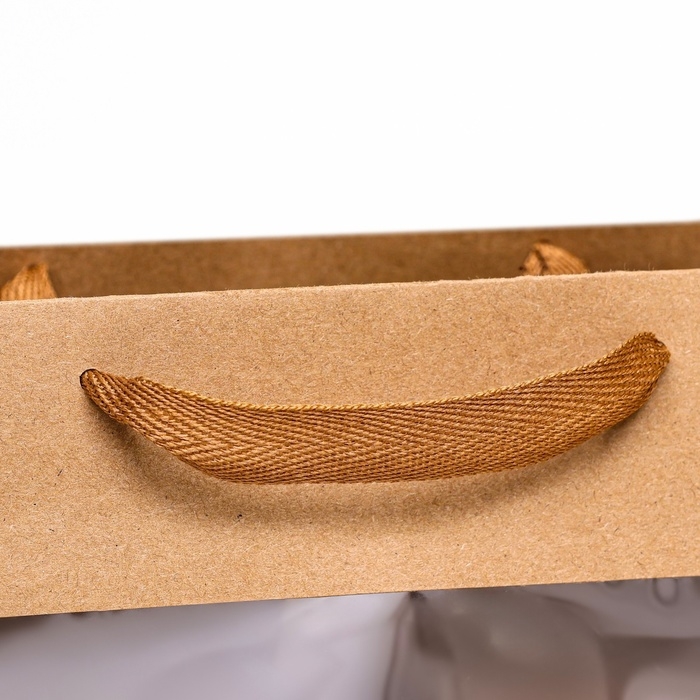 Пакет подарочный, крафт, с окном, 25 х 25 х 25 см Пакет подарочный, крафт, с окном, 25 х 25 х 25 см