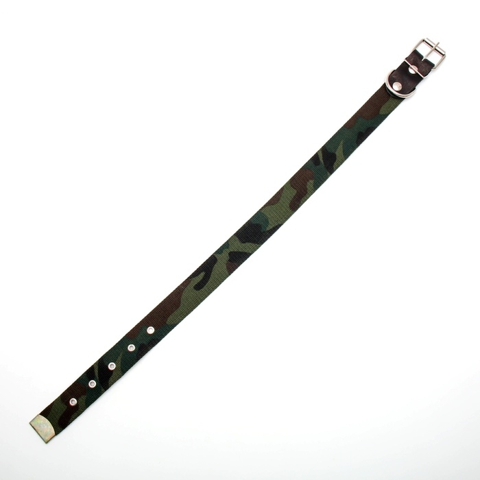 Ошейник брезентовый однослойный Ошейник брезентовый однослойный "Камуфляж", 72 х 3,5 см, ОШ 45-60 см