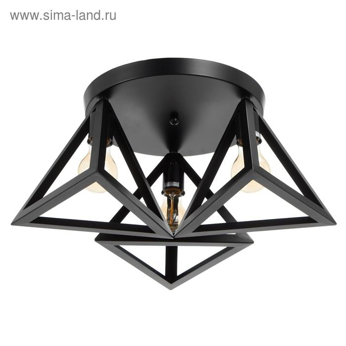 Светильник Светильник "Пирамида" 3хE27 40Вт черный 51х51х20 см BayerLux