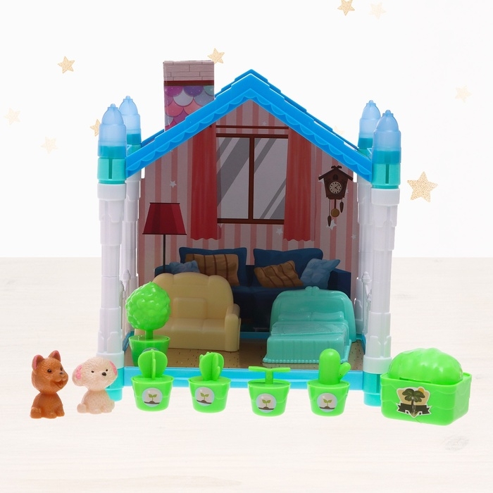 Дом для питомцев «Сказочная жизнь», с питомцами и аксессуарами, свет Дом для питомцев «Сказочная жизнь», с питомцами и аксессуарами, свет