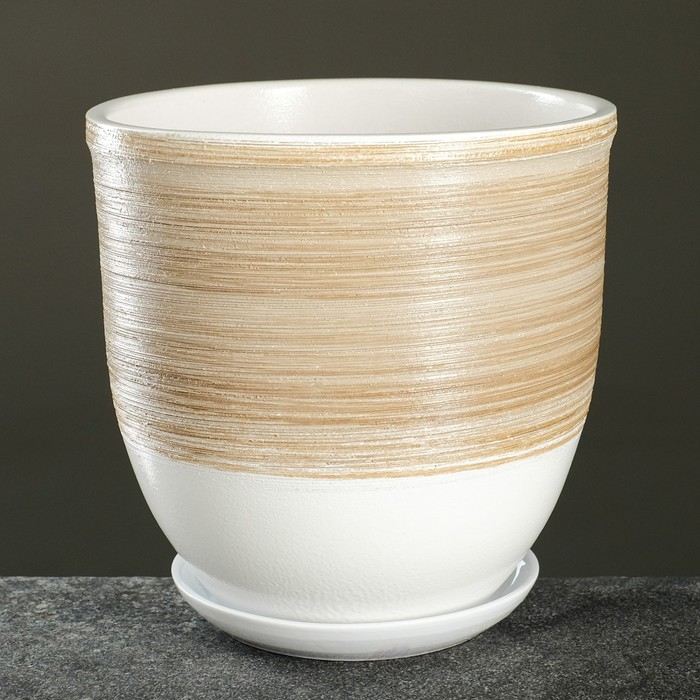 Горшок цветочный  Горшок цветочный "Степь" с поддоном 5л