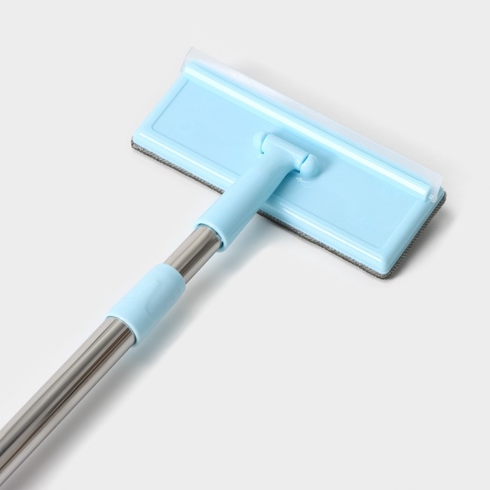 Щётка для окон Доляна, стальная телескопическая ручка 68(112) см, водосгон силикон 19 см, насадка велюр 19×7 см, цвет МИКС Щётка для окон Доляна, стальная телескопическая ручка 68(112) см, водосгон силикон 19 см, насадка велюр 19×7 см, цвет МИКС