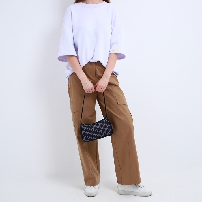 Сумка женская багет из текстиля, Nazamok, 23х13х5 см. Сумка женская багет из текстиля, Nazamok, 23х13х5 см.