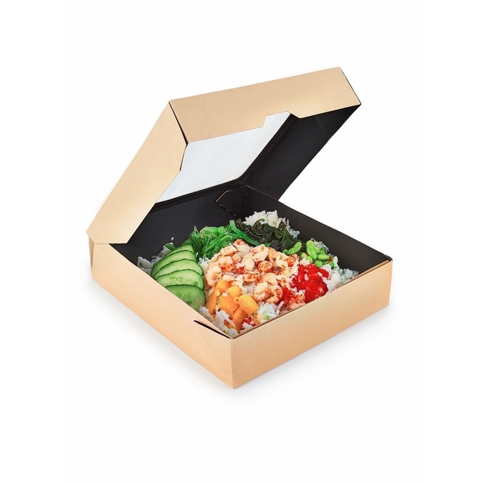 Контейнер на вынос, черный вельвет , 20 х 20 х 4,5 см, 1500 мл Контейнер на вынос, черный вельвет , 20 х 20 х 4,5 см, 1500 мл