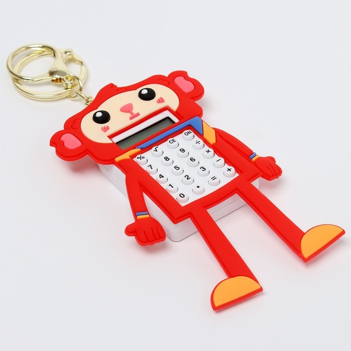 Головоломка-лабиринт «Обезьянка» с калькулятором, на брелоке, цвета МИКС Головоломка-лабиринт «Обезьянка» с калькулятором, на брелоке, цвета МИКС