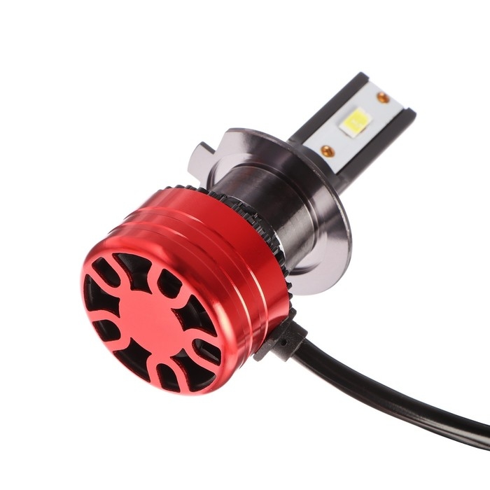 Автолампа светодиодная Н7, 12 В, 30 Вт, 2160 Лм, провод 20 см, свет белый, 2 шт Автолампа светодиодная Н7, 12 В, 30 Вт, 2160 Лм, провод 20 см, свет белый, 2 шт