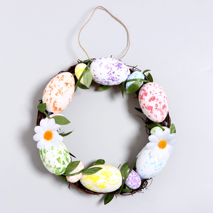 Пасхальный декор «Венок с ромашками» 20 × 20 × 4 см Пасхальный декор «Венок с ромашками» 20 × 20 × 4 см