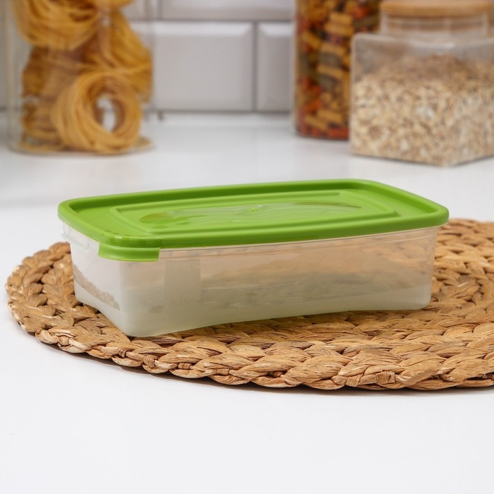 Контейнер пищевой «Каскад», 700 мл, цвет прозрачный, крышка МИКС Контейнер пищевой «Каскад», 700 мл, цвет прозрачный, крышка МИКС