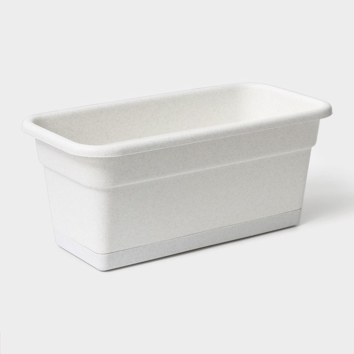 Ящик балконный для цветов, 40 см, цвет мрамор Ящик балконный для цветов, 40 см, цвет мрамор