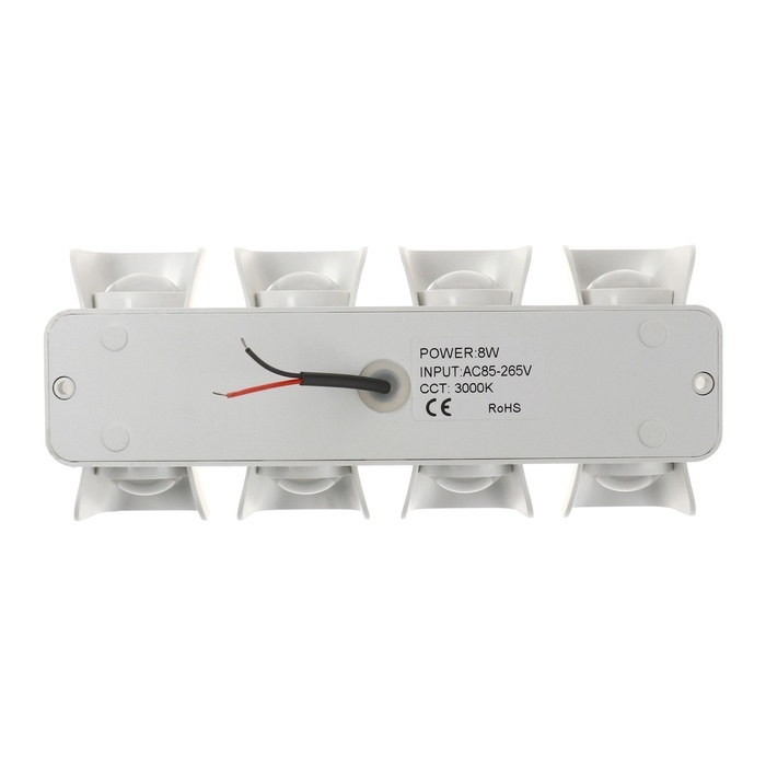 Светильник фасадный «Элегант», FSD-041, 8 Вт, 3000К, 4 луча, IP65, 220 В, пластик, белый Светильник фасадный «Элегант», FSD-041, 8 Вт, 3000К, 4 луча, IP65, 220 В, пластик, белый