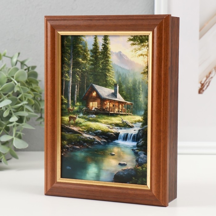 Ключница Ключница "Дом в лесу" 15х21 см орех