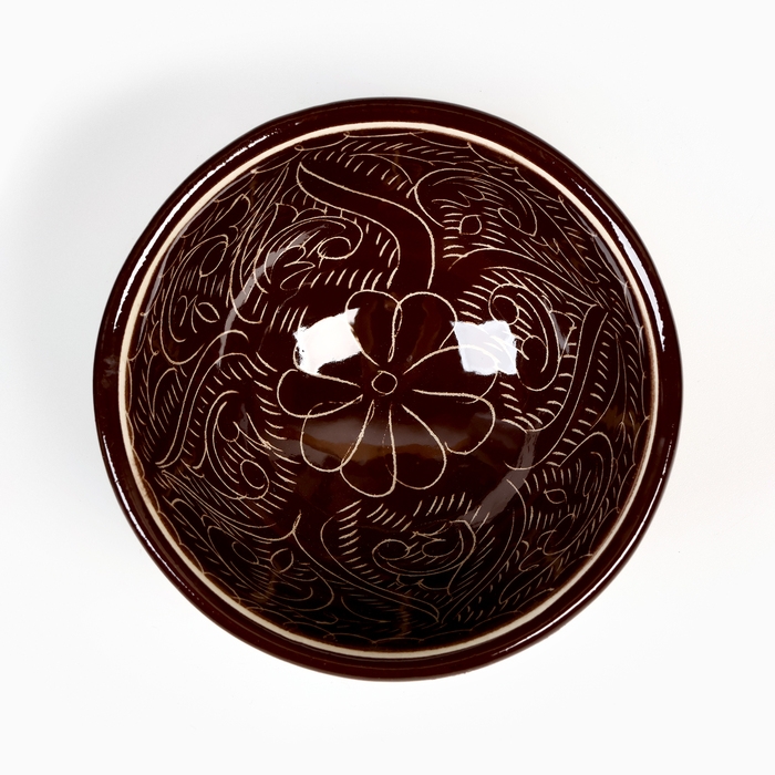 Пиала Риштанская керамика Пиала Риштанская керамика "Узоры", 9,5 см средняя, микс