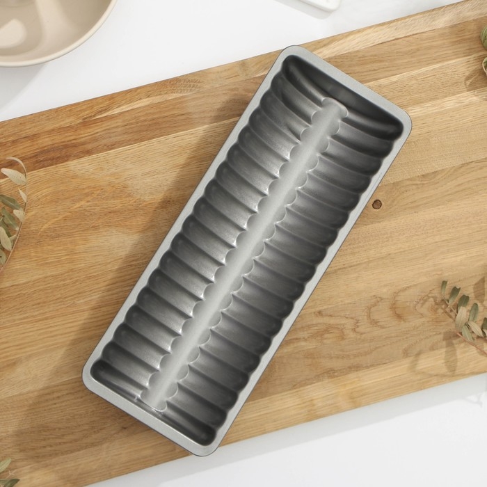 Форма для выпечки &laquo;Жаклин. Рулет&raquo;, 31&times;12&times;4 см, антипригарное покрытие, цвет чёрный