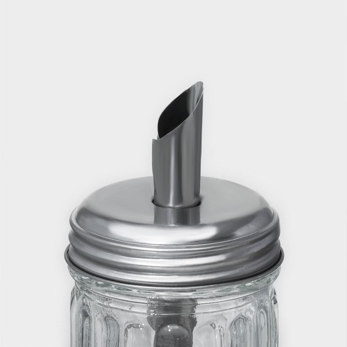 Сахарница стеклянная с дозатором Доляна «Перелив», 210 мл, 13,5×7 см Сахарница стеклянная с дозатором Доляна «Перелив», 210 мл, 13,5×7 см