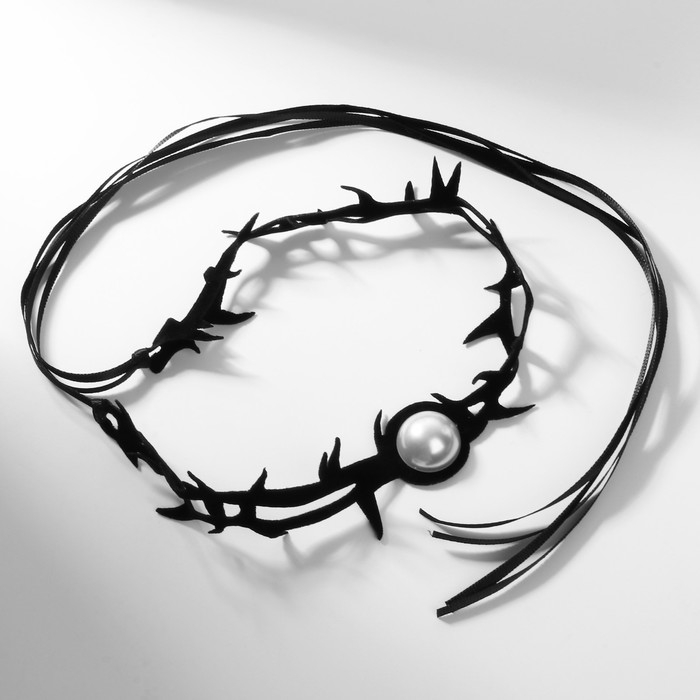 Чокер «Шипы» мягкие, на завязке, цвет бело-чёрный, 100 см Чокер «Шипы» мягкие, на завязке, цвет бело-чёрный, 100 см