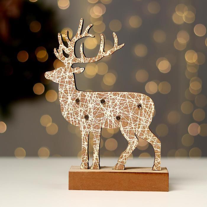 Новогодний декор с подсветкой «Новогодний олень» 11×5×19 см Новогодний декор с подсветкой «Новогодний олень» 11×5×19 см