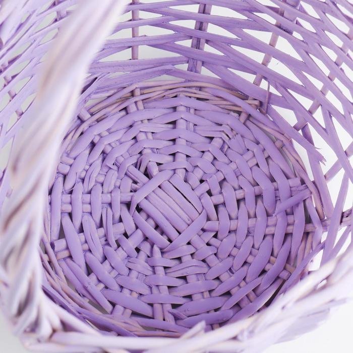Набор корзин плетеных (ива), D24x13/26, D18x11/23 см, 2 шт, сиреневый