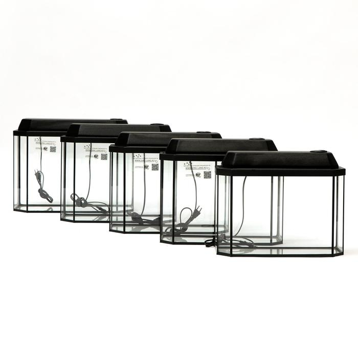 Комплект аквариумов Комплект аквариумов "Матрешка" - 5шт, Панорамные с крышками, 15 л, 20 л, 25 л, 30 л, 40 л